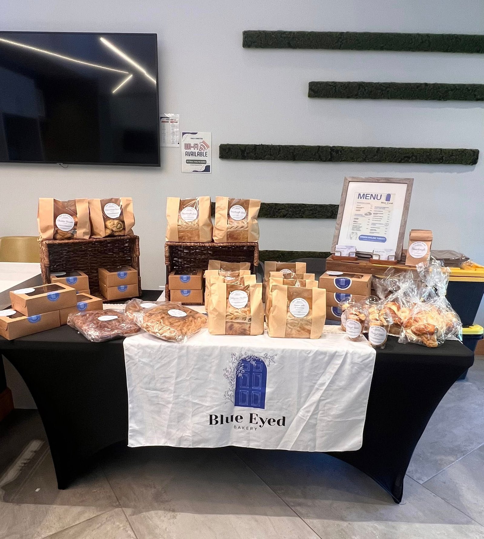 The Blue Eyed Bakery display of baked goods